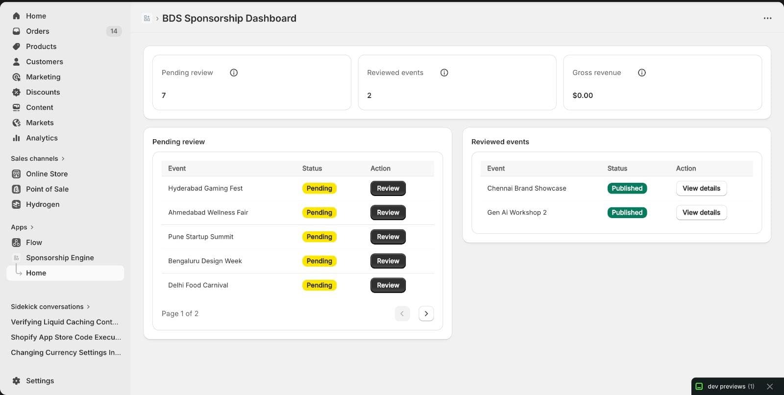 Event Sponsorship Marketplace